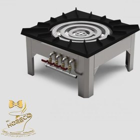 تصویر اجاق پلو پز ۴ ردیفه کوره دار | هورکا کد : ۲۵۱ – 17095 