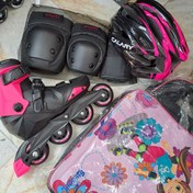 تصویر کفش اسکیت متغیر بچگانه کالاری Calary T1 صورتی 