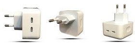 تصویر شارژر 50 وات اپل مدل Dual port usb-c Dual port usb-c apple adapter