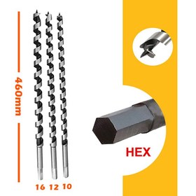 تصویر ست مته چوب 3 عددی مدل HEX1012163 