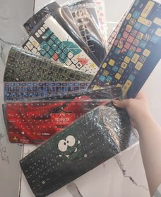 تصویر برچسب کیبورد طرح دار keyboard sticker
