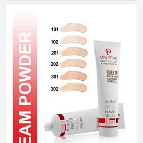 تصویر کرم پودر تیوپی میس استار شماره ۲۰۱ حجم ۴۰ میلی لیتر - Mf202 Tube powder cream Mis Star No. 201 volume 40 m