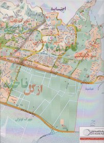 تصویر نقشه راهنمای منطقه 1 تهران 70*100 - کد 1301، - گلاسه 