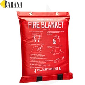 تصویر پتو اطفاء حریق آتش نشانی ( پتوی نسوز ) FIRE BLANKET FIRE BLANKET