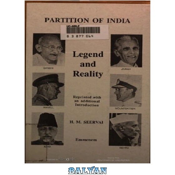 خرید و قیمت دانلود کتاب Partition of India : legend and reality | ترب