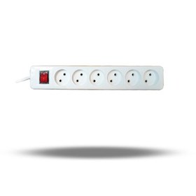 تصویر چند راهی 6 خانه برق هانی الکتریک HI-601 با کابل 2 متری Hani Electric HI-601 2m 6 Way Power Strip