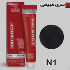 تصویر رنگ موی ولنسی بدون آمونیاک ۱۰۰میل حاوی آرگان شماره ۱مشکی Hair color valenci