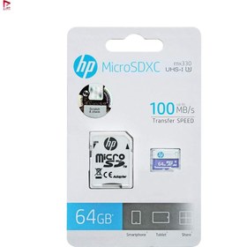 تصویر کارت حافظه میکرو اس دی اچ پی MX330 64GB HP HFUD064-1U3PA MX330 64GB MicroSDXC UHS-I Class 10 Memory Card