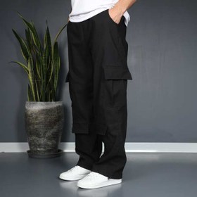 تصویر شلوار کارگو مردانه بنگال مشکی 