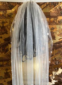 تصویر تور سر عروس کد ۱۰۸۰ 