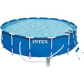 تصویر استخر پیش ساخته اینتکس با نردبان سایز ۱۲۰*۳۵۷ Intex A100126