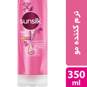 تصویر نرم کننده مو سان سیلک مدل Shine and Strength حجم 350 میلی لیتر 