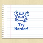 تصویر مهر تشویقی انگلیسی - tryhar‌‌der خرچنگ 