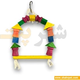 تصویر تاب چوبی قفس پرنده شهرپت 3042 Shahrpet Bird Swing