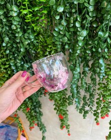 تصویر ماگ دو جداره گلدار 