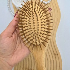 تصویر برس بزرگ چوبی تخت بامبو 