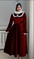 تصویر پیراهن یلدایی زنانه مدل 10282 سایز ۳۸ قرمز 