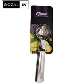 تصویر اسکوپ بستنی ویکتوریا شاسی دار استیل ۳۰۴ 