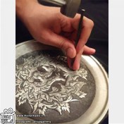 تصویر آموزش قلم زنی روی فلزات 