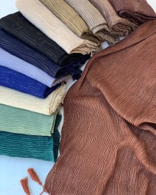 تصویر شال پلیسه کنفی 