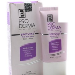 تصویر کرم روشن کننده و ضد لک پوست دست پرودرما SPOTVEST PRO DERMA 