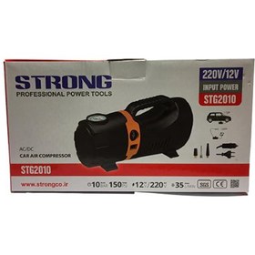 تصویر کمپرسور هوا فندکی دو کاره خودرو مدل STG2010 استرانگ Air-Compressor-STG2010-Strong