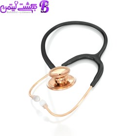 تصویر گوشی پزشکی MDF 777 مشکی رزگلد 
