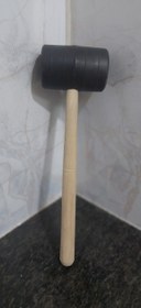 تصویر چکش لاستیکی دسته چوبی بزرگ Large wooden handle rubber hammer