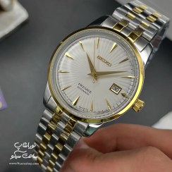 تصویر ساعت مچی سیکو پرساژ مردانه بند استیل ضد زنگ 