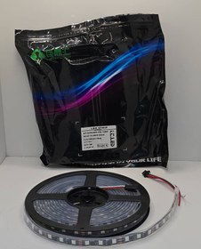 تصویر نوار LED RGB 12V تراکم 60 IC دار IP67 