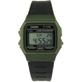 تصویر ساعت مچی دیجیتال رزینی مردانه F-91WM-3ADF - 39 میلی‌متر - سیاه برند casio Men's Resin Digital Watch F-91WM-3ADF - 39 mm - Black