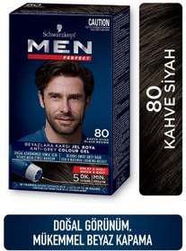 تصویر کیت رنگ موی مردانه من پرفکت Men Perfect شماره 80 رنگ مشکی قهوه ای SCHWARZKOPF MEN PERFECT 80 BLACK BROWN