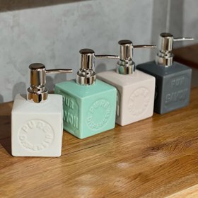 تصویر جا مایع صابونی - سبز پاستیلی Soap Dispenser