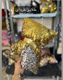 تصویر کوسن پاپیونی پولک جادویی ارسال رایگان 