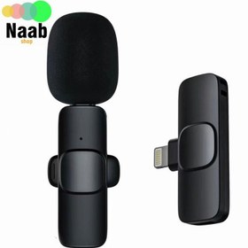 تصویر میکروفن یقه ای بی سیم موبایل K 8 PRO TYPE C @ IPHONE wireless microphone 