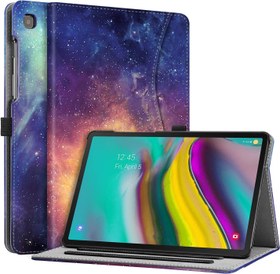 تصویر مورد Fintie برای سامسونگ Galaxy Tab S5e 10.5 2019 مدل SM-T720 (Wi-Fi) SM-T725 (LTE) SM-T727 (Verizon / Sprint) ، روکش ایستاده چند زاویه دار با قابلیت بسته بندی خودکار ویژگی خواب از خواب ، گلکسی Fintie Case for Samsung Galaxy Tab S5e 10.5 2019 Model SM-T720/T725/T727, Multi-Angle Viewing Stand Cover with Pocket Auto Sleep Wake Feature, Galaxy Zz- Galaxy