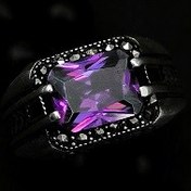 تصویر انگشتر نقره مردانه طرح آمیتیست |5.69گرم| 