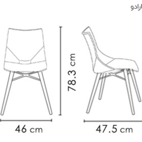 تصویر صندلی شل Shell پایه چوبی بدون تشک نظری n831wr 