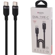 تصویر کابل دو سر تایپ سی فست شارژ 60 وات یسیدو CA192 طول 2 متر Yesido CA192 Type-C To Type-C 60W 2m Fast Charging Cable
