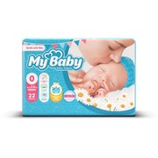 تصویر پوشک مای بیبی سایز 0 بسته 22 عددی My Baby Baby Diaper size 0  22 PCS