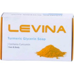 تصویر صابون گلیسیرینه زردچوبه 120 گرم لوینا Levina Turmeric Glycerin Soap 120g