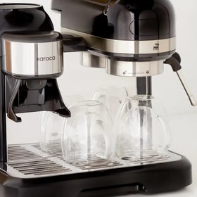 تصویر اسپرسوساز نیمه اتوماتیک Karaca ترکیه مدل Coffeemaid مشکی ( جدید ) Karaca Coffeemaid Espresso Machine, 1500W, 15 bar