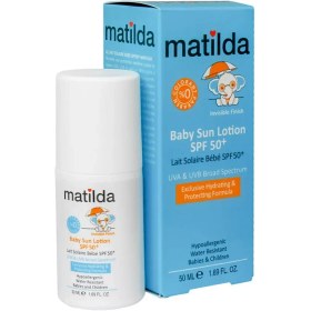 تصویر لوسیون ضدآفتاب کودک ماتیلدا spf 50 حجم 50 میلی لیتر Matilda sunscreen lotion spf 50 50ml