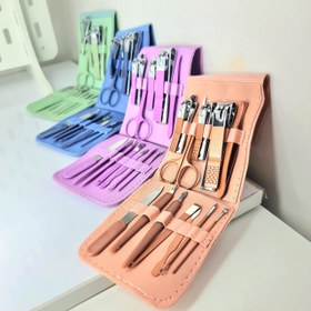 تصویر ست مانیکور۱۲ تیکه چرمی 