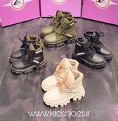 تصویر نیم بوت بچگانه مدل فشیون طرح بغل زیپ دار ضد لغزش و سبک سایز ۳۲ تا ۳۷ 