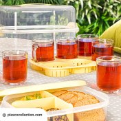 تصویر سرویس چای‌خوری ۶ نفره پاستلی جدید لیمون 