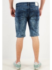 تصویر شلوارک جین شسته شده مردانه، آبی برند jack & jones Men Washed Denim Short, Blue