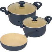 تصویر سرویس قابلمه عروس مدل پارمیس ۵ پارچه آلومینیوم 