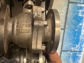 تصویر شیر توپی 3 اینچ دو تیکه ریس فیس کلاس 150 SEAT CF8M STEM CF8M BALL CF8M BODY CF8M BALL VALVE 3" #150 BODY CF8M BALL CF8M STEM CF8M SEAT CF8M