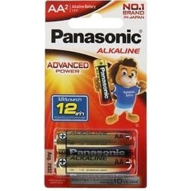 تصویر باتری قلمی AA آلکالاین پاناسونیک 2 عددی مدل PANASONIC ADVANCED POWER 